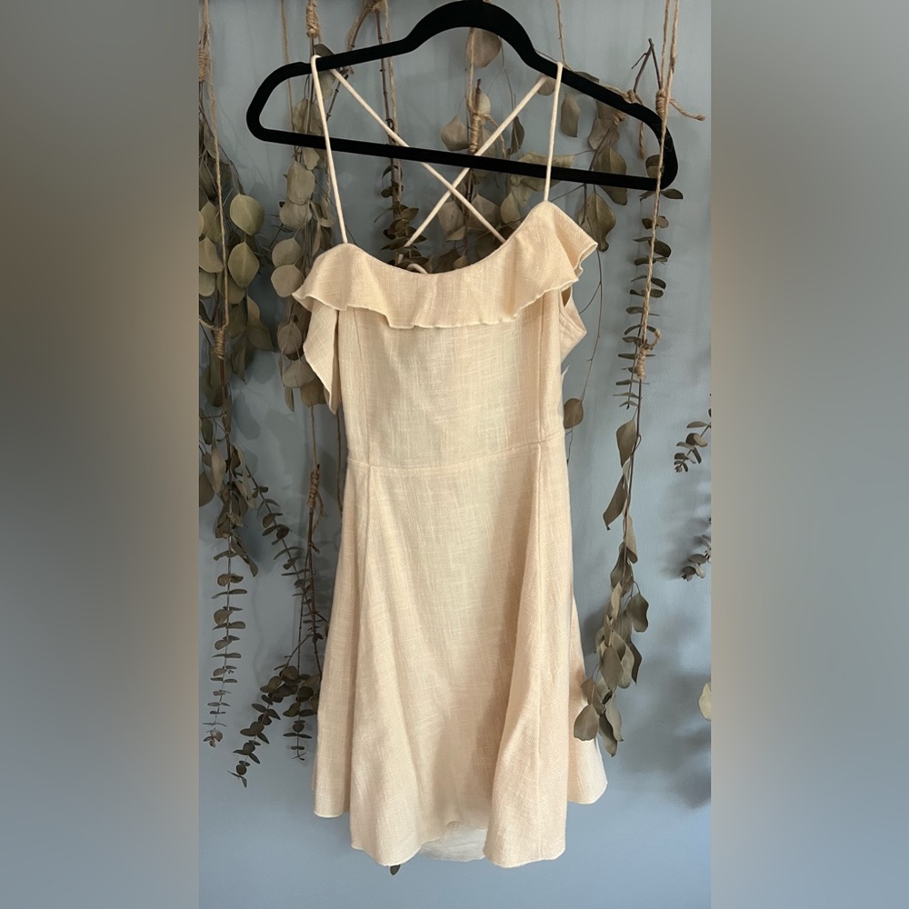 NWOT Free People More Than A Gauze Mini Backless Cotton Dress Size M Medium